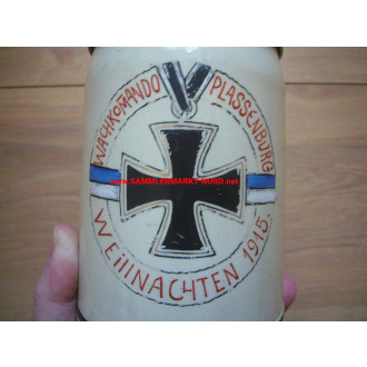 Bierkrug - Wachkommando Plassenburg - Weihnachten 1915