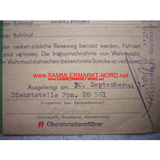 Autograph des SS-Obersturmbannführer FRIEDRICH SEYFRIED