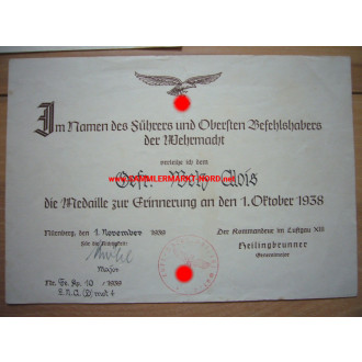 Luftwaffe Urkundengruppe - 2./ Luftnachrichten Abteilung 72
