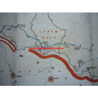 Use of the Infantry Regiment 186 in the West campaign - Map