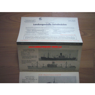 Kriegsmarine - Erkennungstafel "Landungsschiffe Feindmächte" (oh