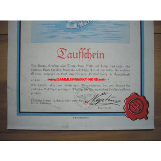 Kriegsmarine Equator baptism - Cruiser Emden - 1937