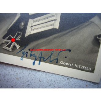 Heinrich Hoffmann mit Autograph von OBERST HITZFELD (Ritterkreuz