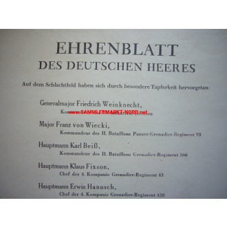 Ehrenblatt des Deutschen Heeres - 27. Juni 1944