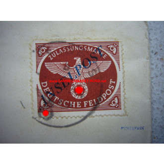 Island field mail with approval stamp with overprint "Inselpost"
