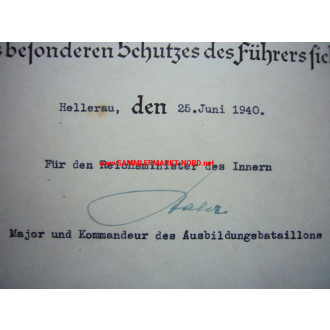 Promote document group of a Revieroberwachtmeister of the Police