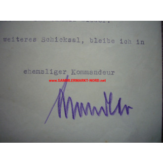 Autograph von Oberst WENDLER - Kommandeur des Grenadier-Ersatz u