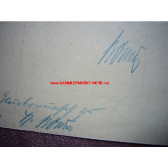Artillerie Regiment 102 - Autograph vom Kommandeur Oberst WALTHE