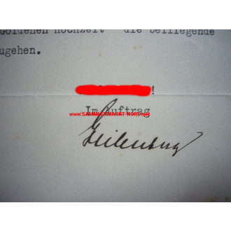Urkunde zur Goldenen Hochzeit - Autograph von Oberregierungsrat 