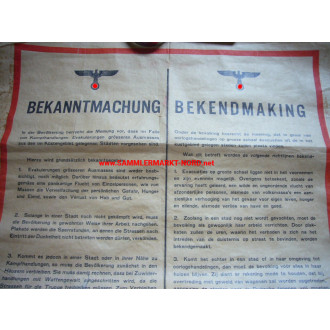 Deutsche Besatzung Holland - Den Haag 29.1.1944 - Großes Plakat