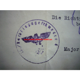Luftwaffe - Soldbuch Ersatz Kurt Helm - Autograph von Major PAUL