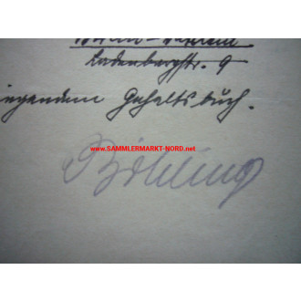 Kriegsmarine - Admiral KARLGEORG SCHUSTER - Autograph