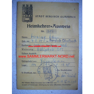 Heimkehrer-Ausweis - Bergisch-Gladbach