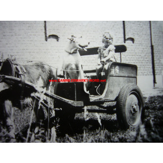 2 x photo children with infantry cart
