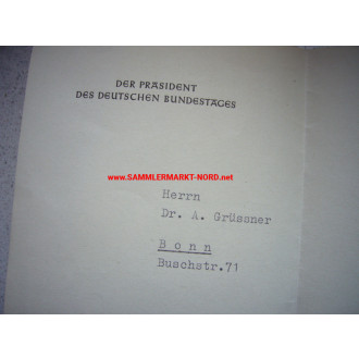 Dr. EUGEN GERSTENMAIER - Autograph - Widerstand 20. Juli 1944