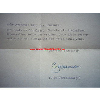 Dr. EUGEN GERSTENMAIER - Autograph - Resistance July 20, 1944