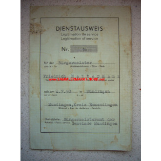 Mayor of Mundingen 1951 - ID card