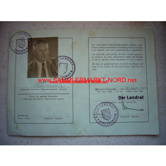 Bürgermeister von Mundingen 1951 - Dienstausweis