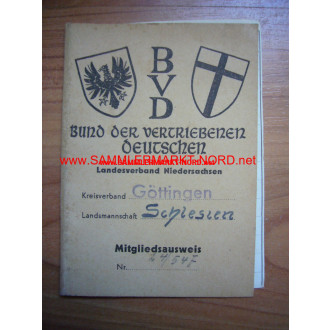 BVD Bund der Vertriebenen Deutschen - Member ID Card