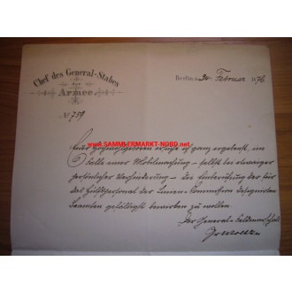 Field Marshal HELMUT GRAF VON MOLTKE - Autograph