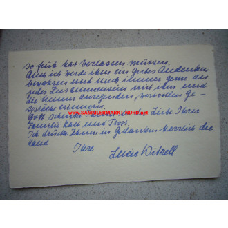 Kriegsmarine - Generaladmiral KARL WITZELL - Autograph