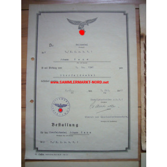 Luftwaffe - Award document group Bomber Squadron z.b.V. 1