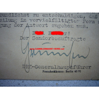 DRK-Generalhauptführer FELIX GRÜNEISEN - Autograph