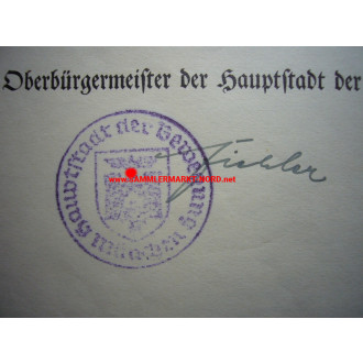 SS Obergruppenführer KARL FIEHLER (Munich) - Autograph