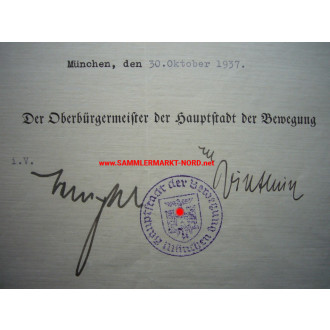 SS Obergruppenführer KARL FIEHLER (Munich) - Autograph