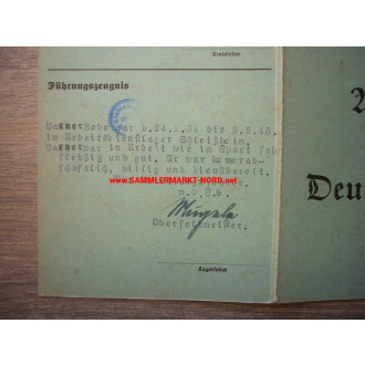 Studenten-Arbeitsdienst 1934 - Pflichtenheft (Ausweis)