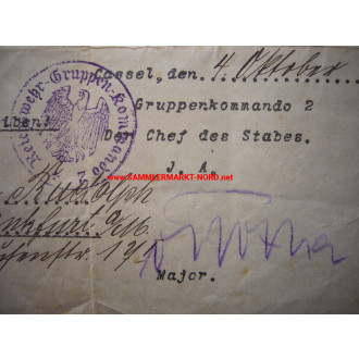 EK 1 Urkunde - Major OTTO ADOLF IVO VON TROTHA - Autograph