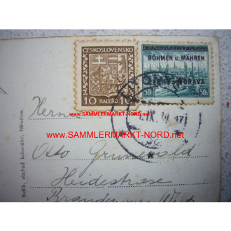 Postcard - Occupation Bohemia & Moravia 1939