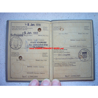 Germany - identity card 1963