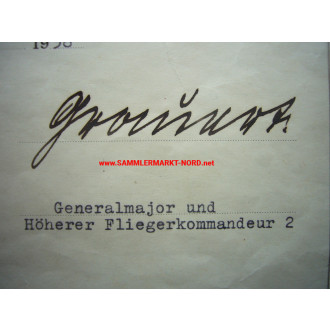 Luftwaffe Major General ULRICH GRAUERT - Autograph