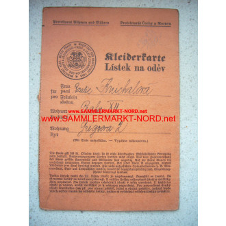 Böhmen & Mähren - Kleiderkarte 1940
