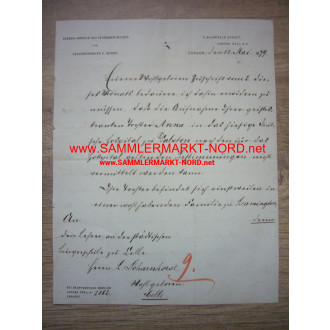German Consulate for Great Britain & Ireland 1879 - Document