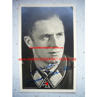 Luftwaffe - Colonel HANNES TRAUTLOFT (Knight's Cross) - Autograp