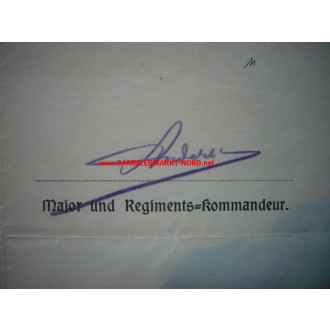 Certificate Iron Cross - Feldartl. Reg. 217