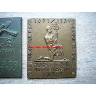 8 x plaque - B.H. Mayer, Prägeanstalten Pforzheim 1929-1939