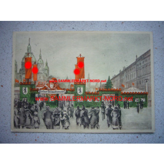 Berliner Weihnachtsmarkt 1936 - Postkarte