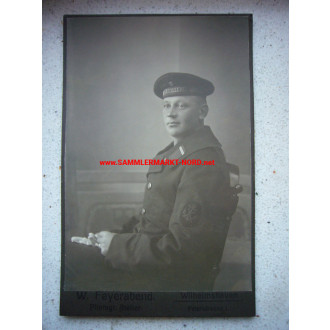 Cabinet Photo - Sailor Naval Artillery Department Imperial Navy