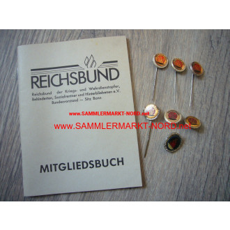 Reichsbund - member book & various badges