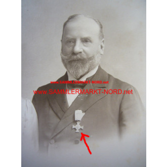 Kabinettfoto - Mann mit preussichen Kronorden 4. Klasse