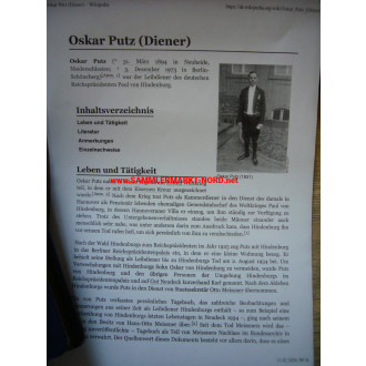 Oskar Putz (Leibdiener von Paul Hindenburg) - 3 Fotoalben