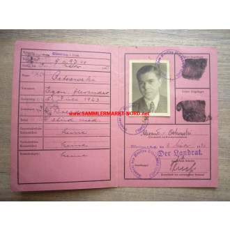Emergency identification card - Oldenburg (Holstein) 1946