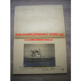 Linienschiff Schlesien - Geschenkbild 1938 als Anerkennung