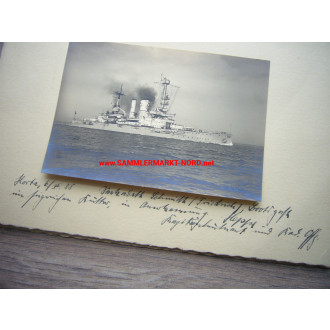Linienschiff Schlesien - Geschenkbild 1938 als Anerkennung