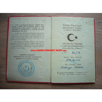 Turkey - Diplomatic Passport 1958