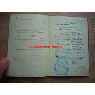 Türkei - Diplomaten Pass 1958