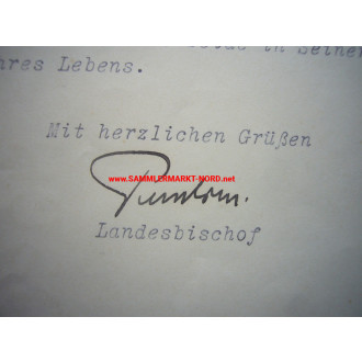 Landesbischof ADALBERT PAULSEN (Kiel) - Autograph